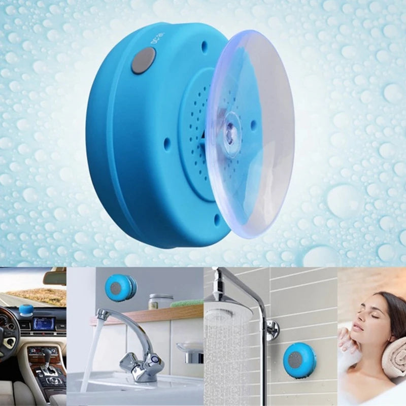 Portable Waterproof Bluetooth Speaker – Shower, Bathroom, & Outdoor Mini Loudspeaker